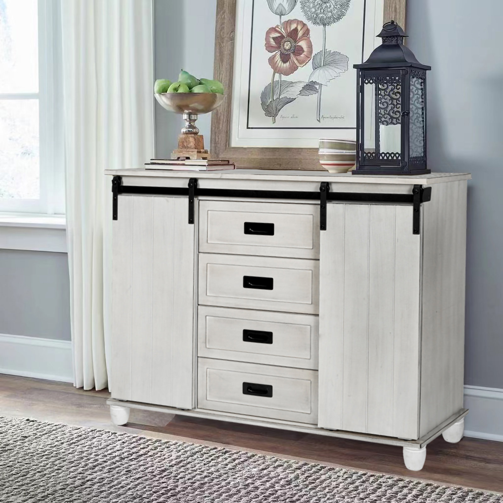 Sideboard with drawers and doors hotsell